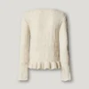 Sweter z okrągłym dekoltem z dzianiny mouliné Sweter z okrągłym dekoltem z dzianiny mouliné