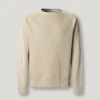 Sweter z okrągłym dekoltem z dzianiny piqué Sweter z okrągłym dekoltem z dzianiny piqué