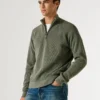 Sweter z wysokim kołnierzem i półzamkiem Sweter z wysokim kołnierzem i półzamkiem