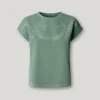T-shirt z ażurowymi kwiatowymi detalami T-shirt z ażurowymi kwiatowymi detalami
