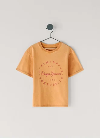 T-shirt z nadrukiem logo o luźnym kroju