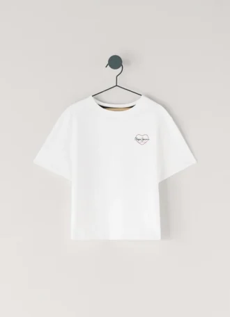 T-shirt z nadrukiem logo o luźnym kroju