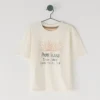 T-shirt z nadrukiem logo o luźnym kroju