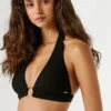 Top bikini z prążkowanej tkaniny Top bikini z prążkowanej tkaniny