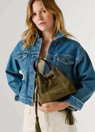Zamszowa torba typu bucket