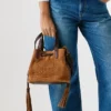 Zamszowa torba typu bucket Zamszowa torba typu bucket