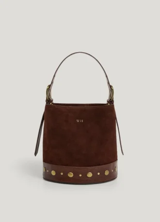 Zamszowa torba typu bucket