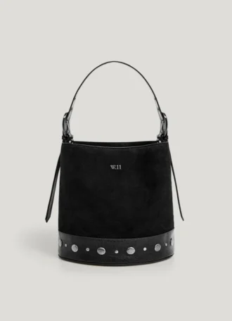 Zamszowa torba typu bucket